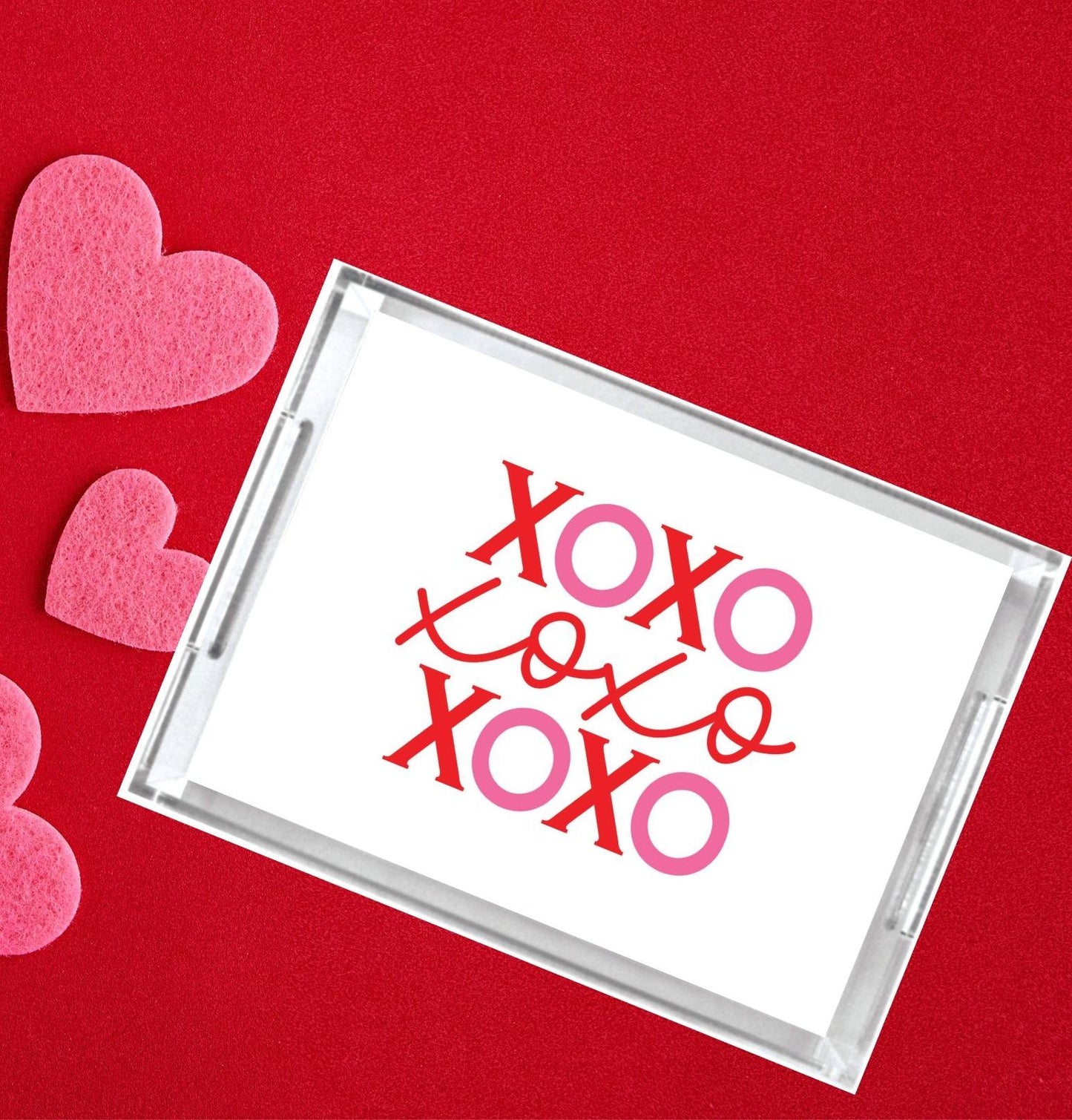 Acrylic Serving Tray - LOVE Collection - XOXO