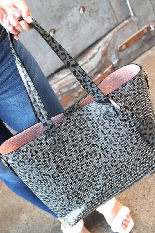 Jane Leather Perforated Large Tote