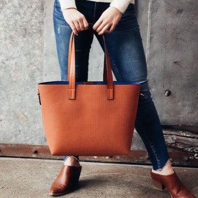 Jane Leather Perforated Large Tote