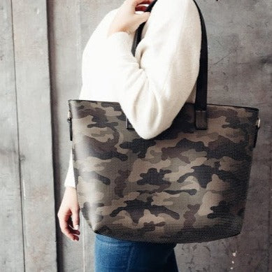 Jane Leather Perforated Large Tote