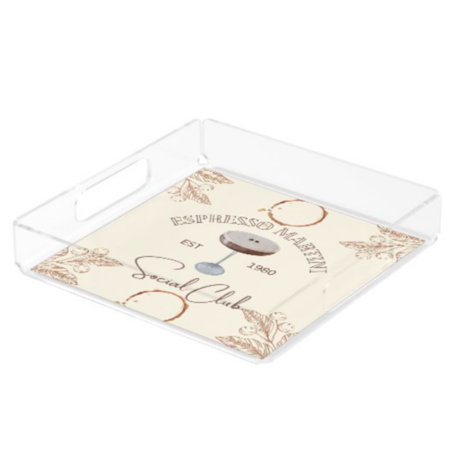 Acrylic Serving Tray - Cocktail Collection - ESPRESSO MARTINI