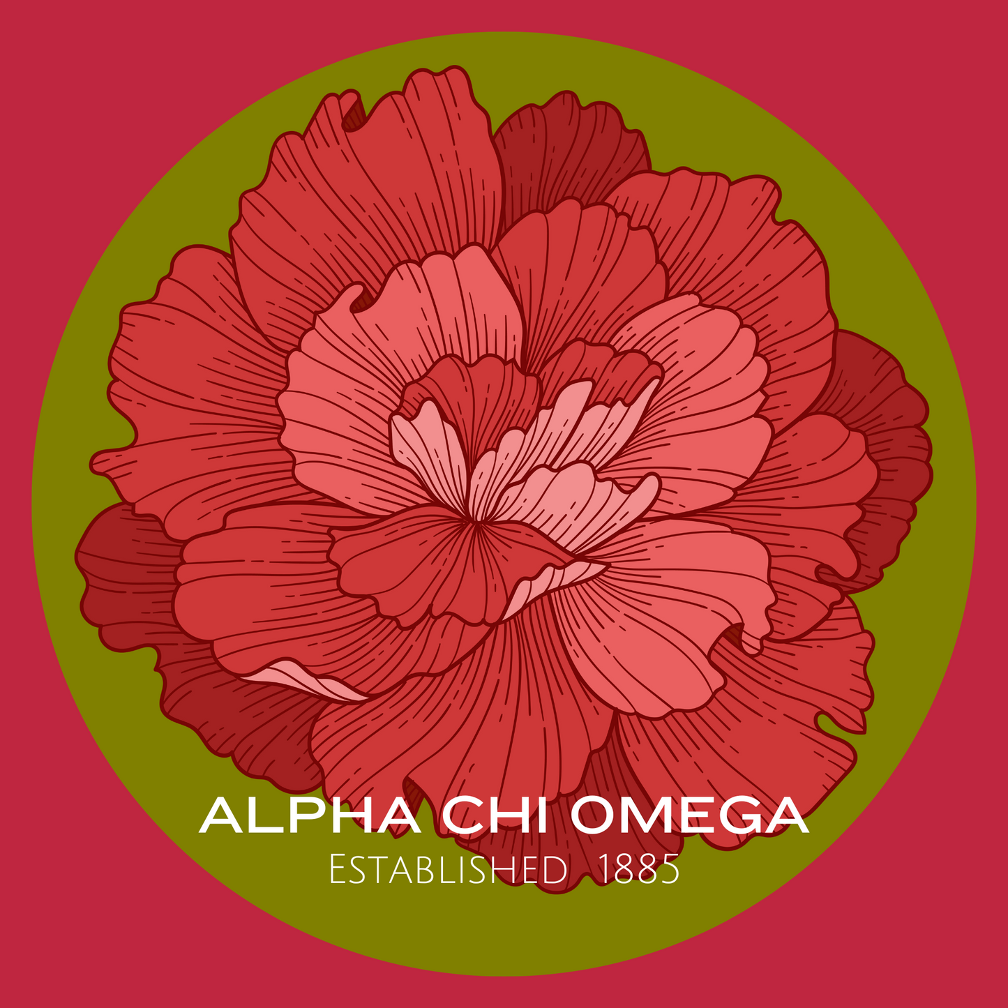 Acrylic Tray - Sorority Collection - ALPHA CHI OMEGA - BOW RSW
