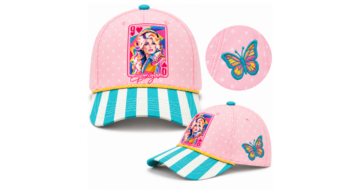PREORDER Hat – Dolly Queen of Hearts Colorful Embroidered Hat SHIPS 11/15