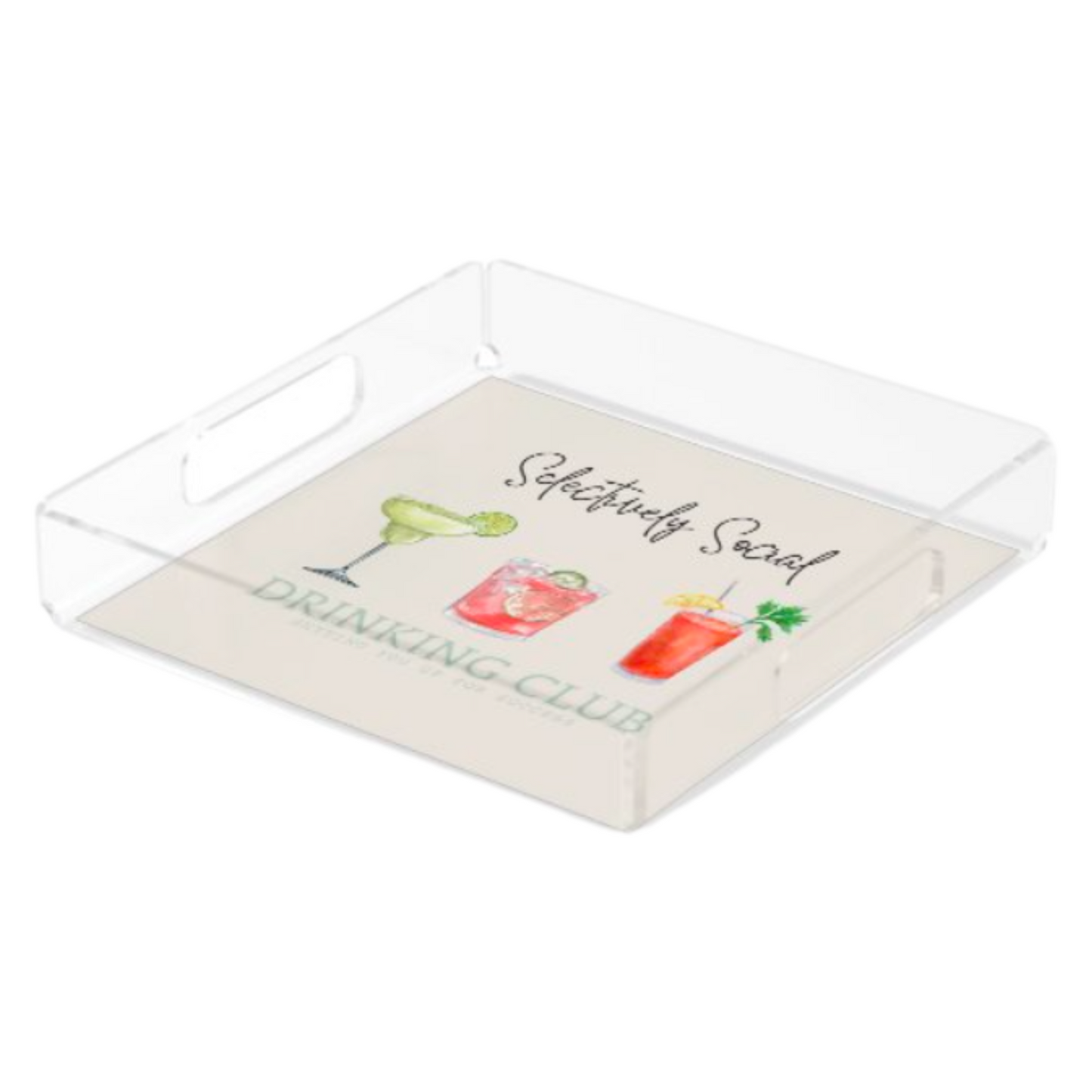 Acrylic Serving Tray - Cocktail Collection - DRINKING CLUB