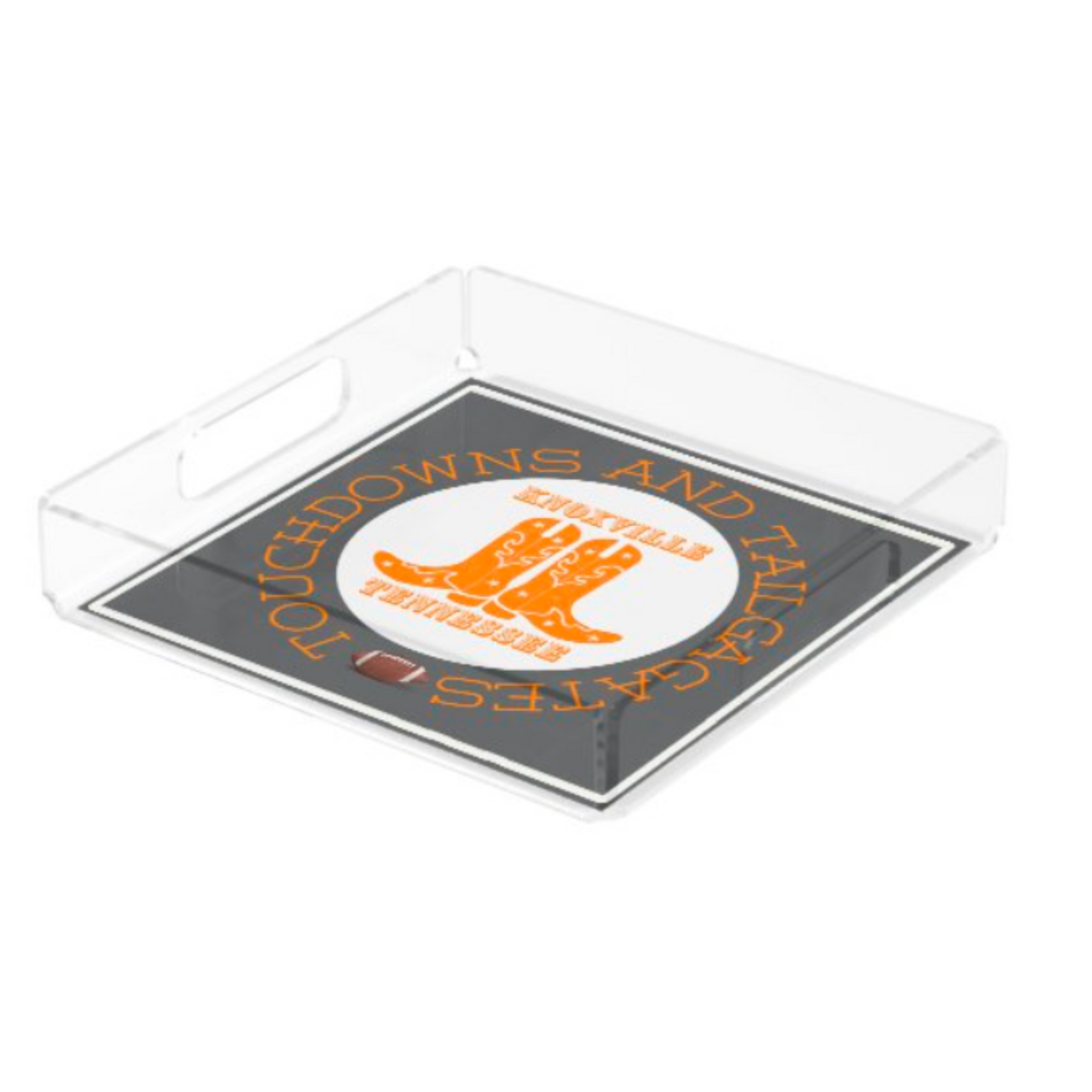 Acrylic Serving Tray - Gameday Boots Ready - KNOXVILLE TENNESSEE