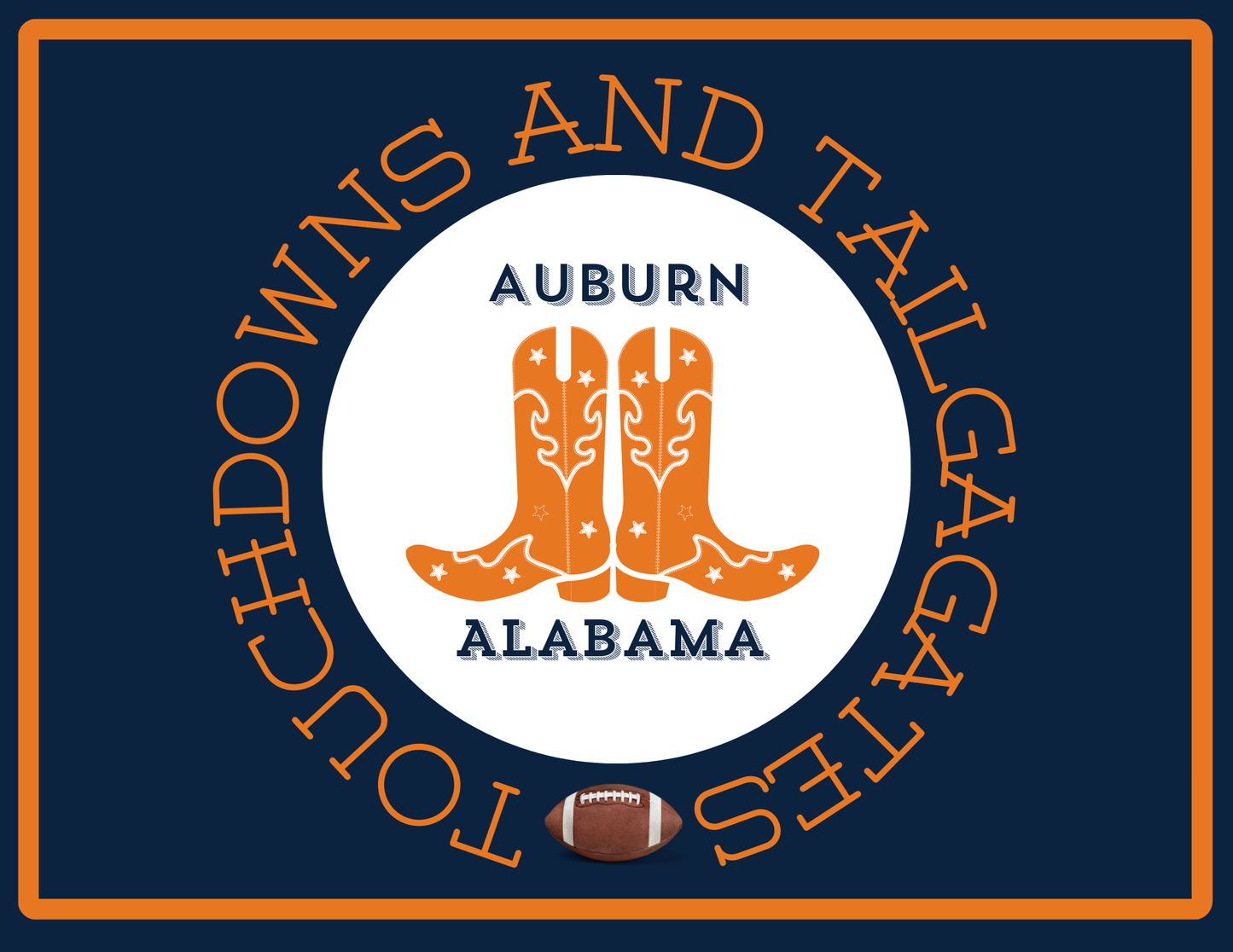 Acrylic Serving Tray - Gameday Boots Ready - AUBURN ALABAMA