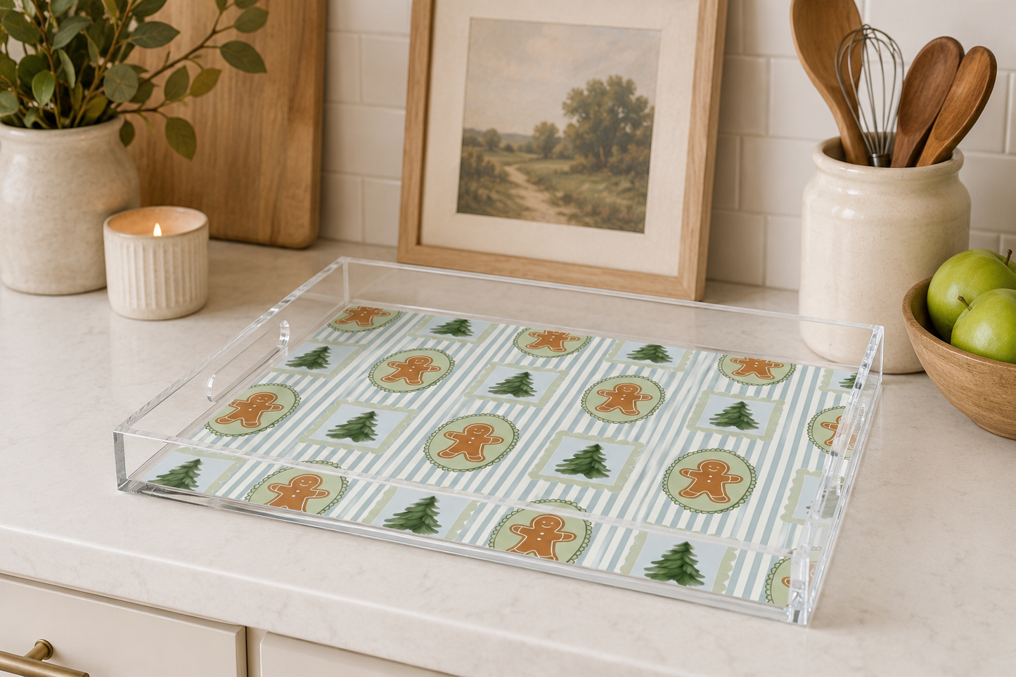 Holiday Collection Acrylic Trinket Tray – 5” x 7”