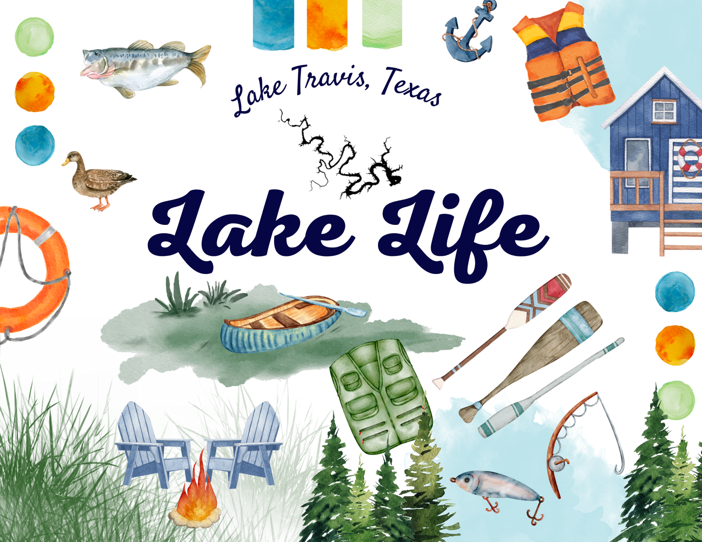 Acrylic Serving Tray - LAKE LIFE COLLECTION - YOUR CUSTOM LAKE