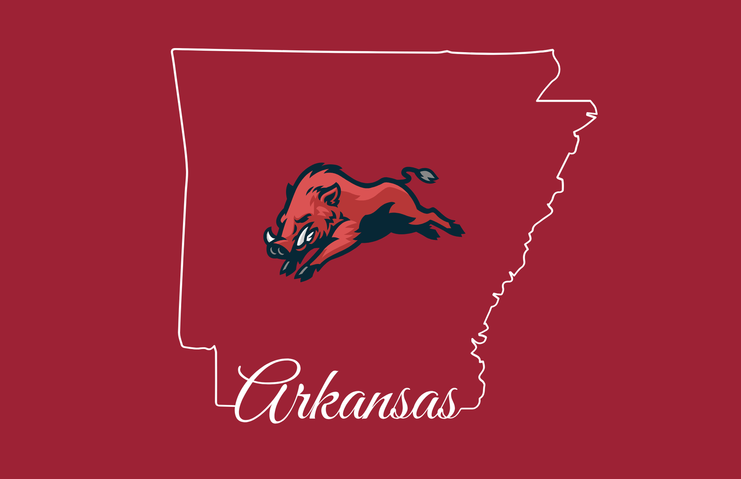 ART ONLY Tray Insert - Arkansas Collection - GAMEDAY - 11x17 LARGE