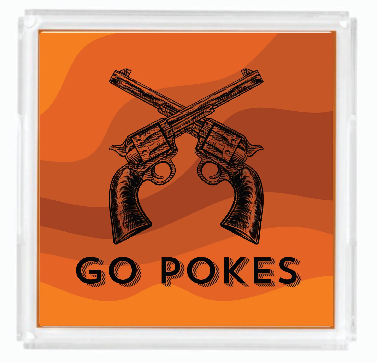 Acrylic Serving Tray - Gameday - Go Pokes