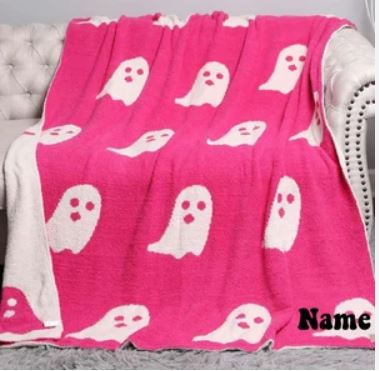 Halloween Ghost Luxe Throw Blanket