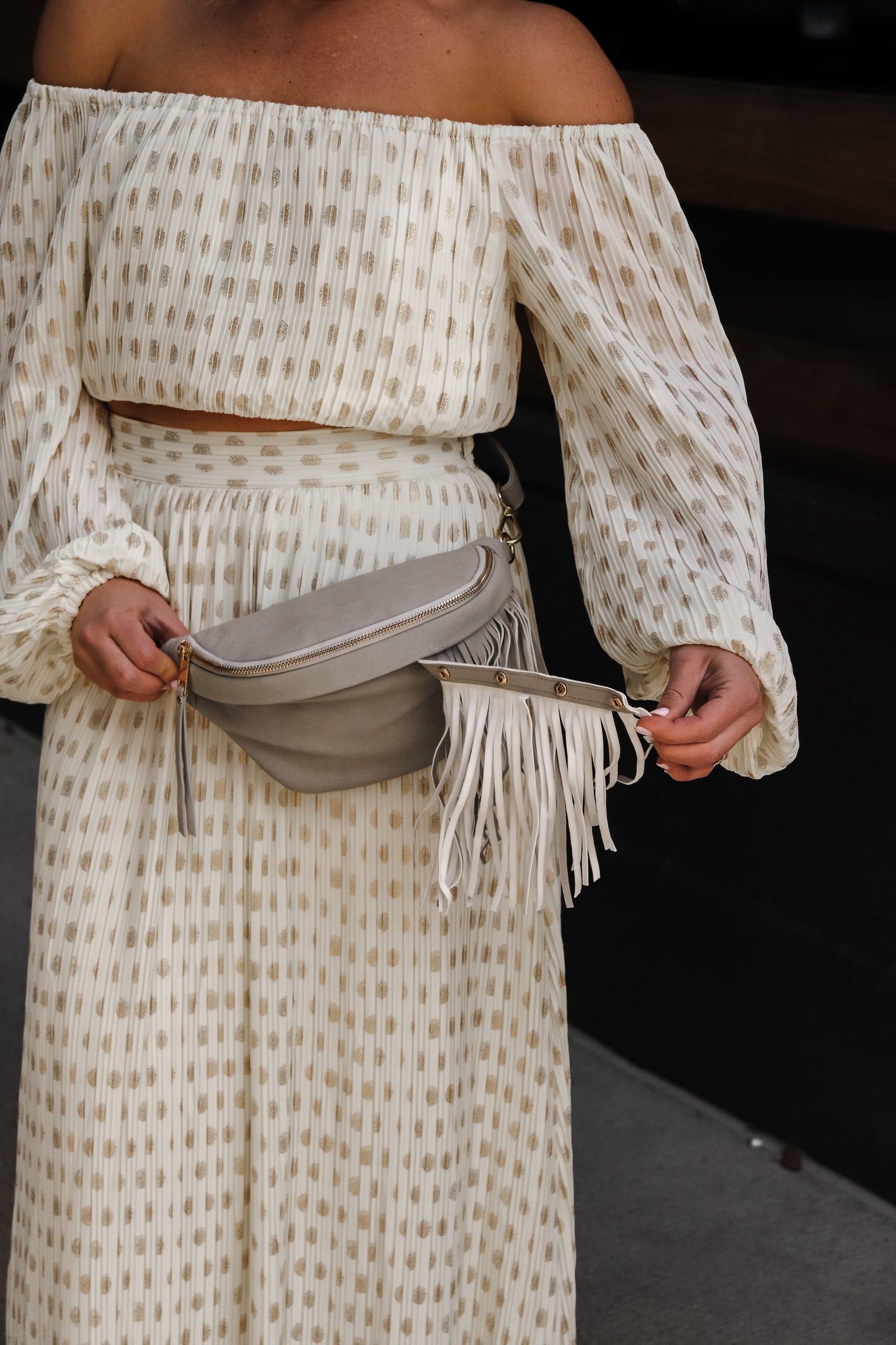 Removable Fringe Style Suede Bum Sling Hip Bag - Western & Fun