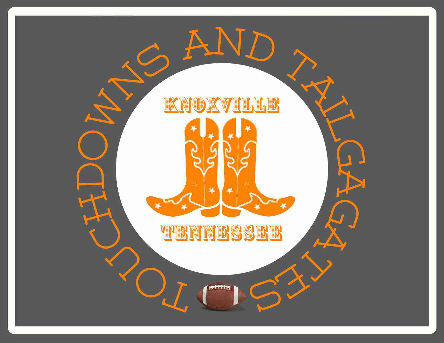 Acrylic Serving Tray - Gameday Boots Ready - KNOXVILLE TENNESSEE