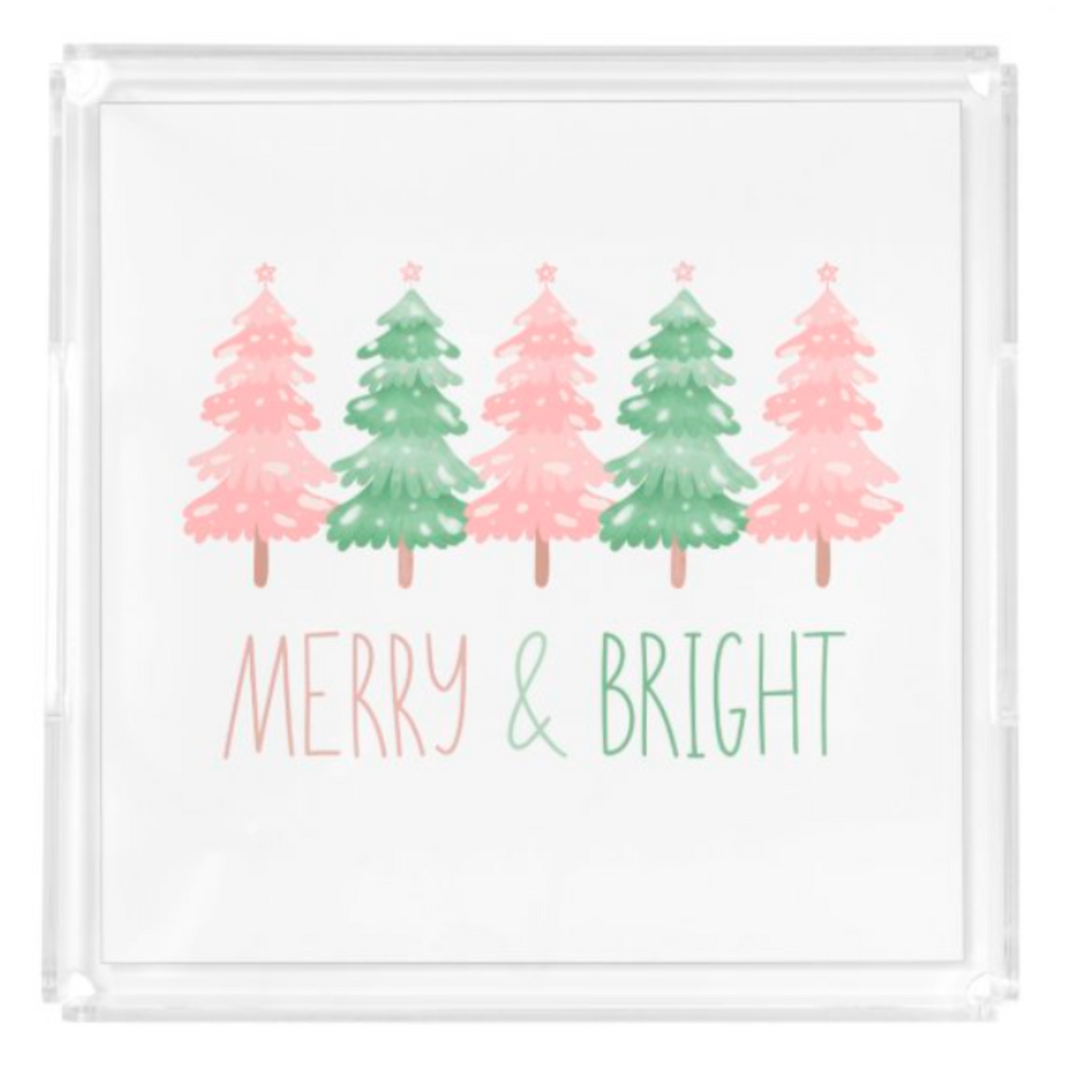 Acrylic Tray Interchangeable Insert Set of 4 - Pick your size - HOLIDAY BUNDLE 2