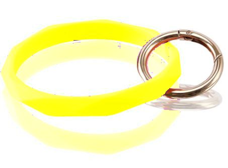 Diamond Cut Silicone Keychain Bangle