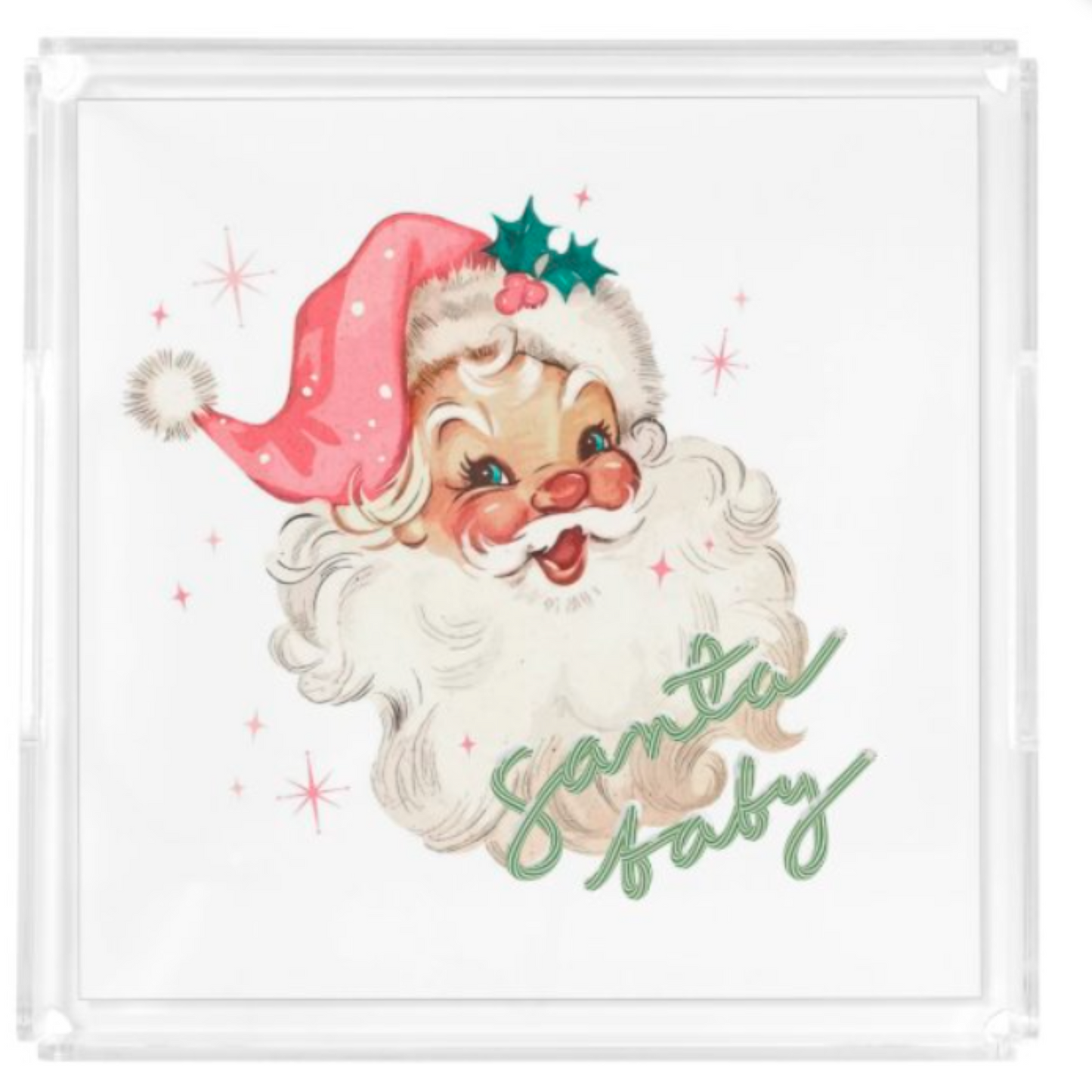 Acrylic Tray Interchangeable Insert Set of 4 - Pick your size - HOLIDAY BUNDLE 2