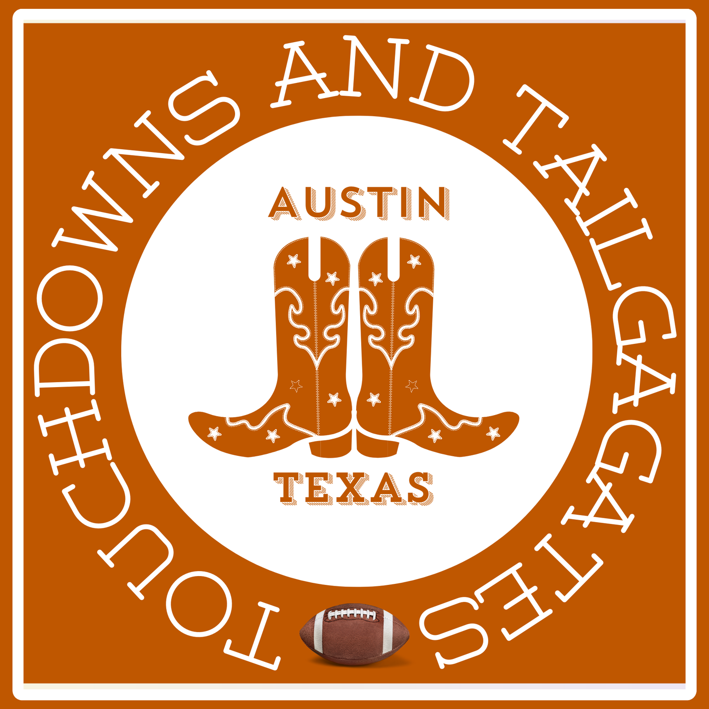 Acrylic Serving Tray - Gameday Boots Ready - AUSTIN TEXAS