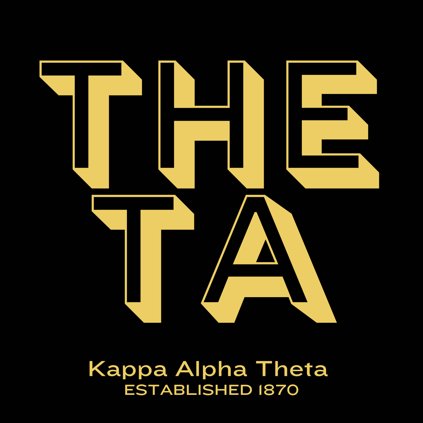Acrylic Tray - Sorority Collection - Kappa Alpha Theta - Block Colors
