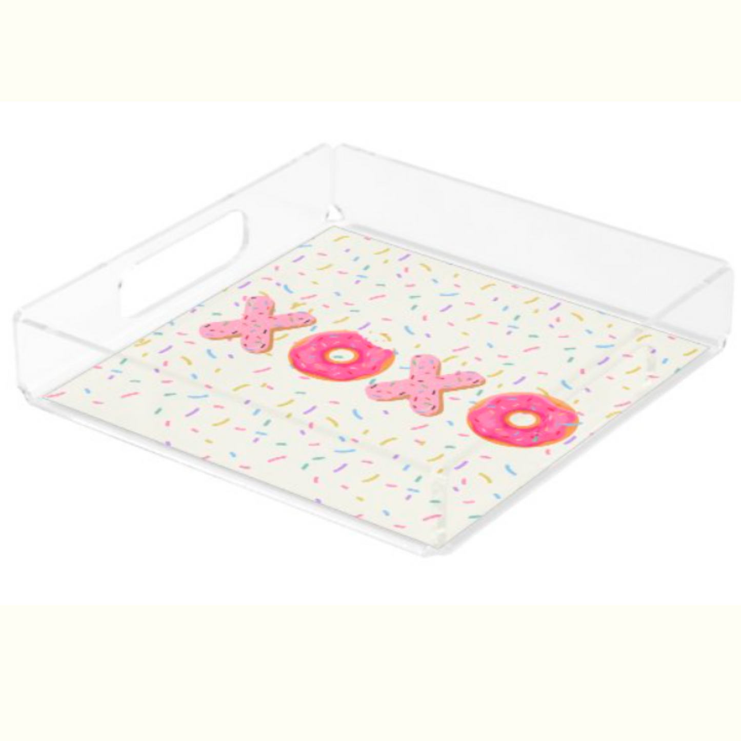 Acrylic Serving Tray - LOVE Collection - XOXO DONUTS