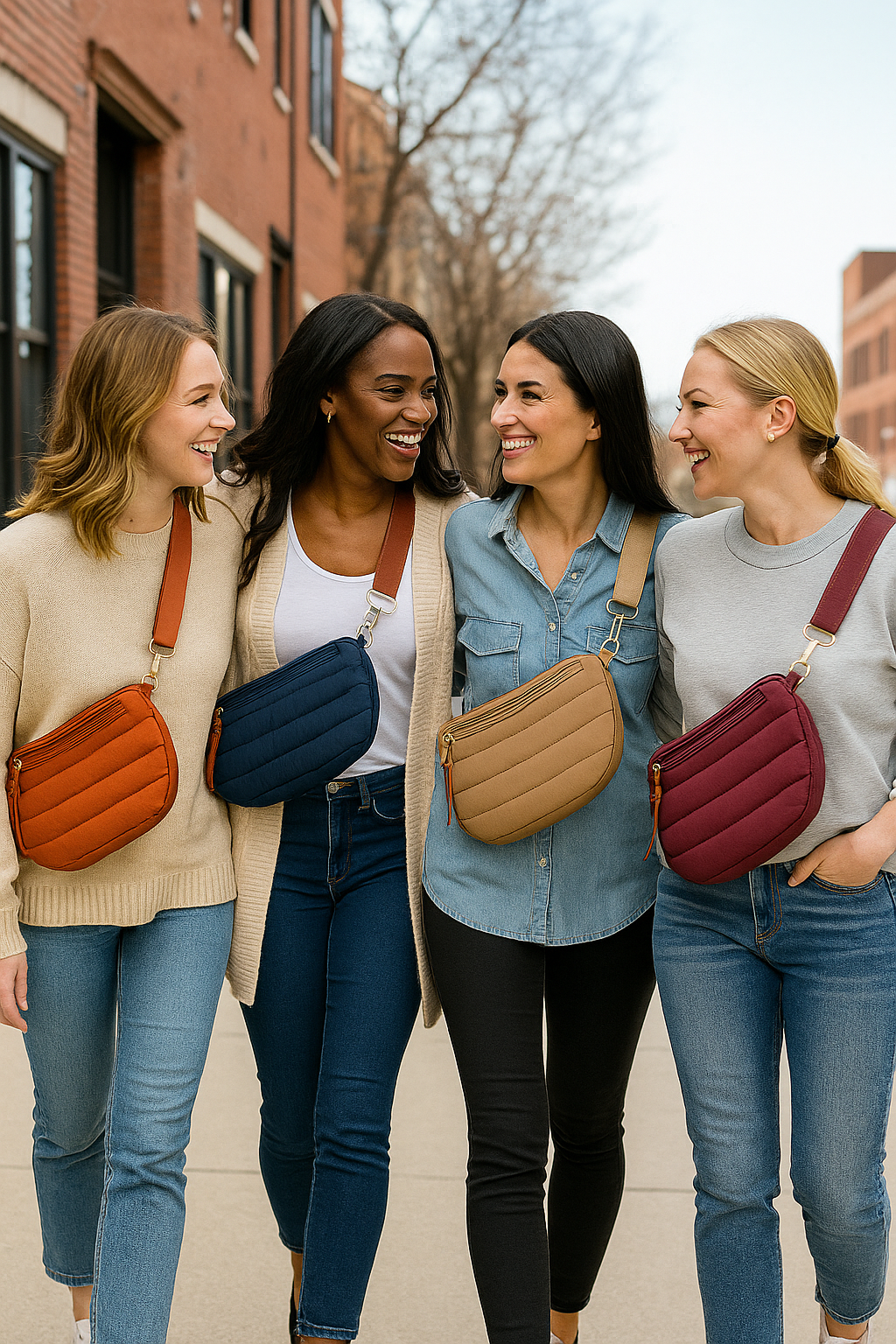 Addison Quilted Nylon Waist Sling Bag
