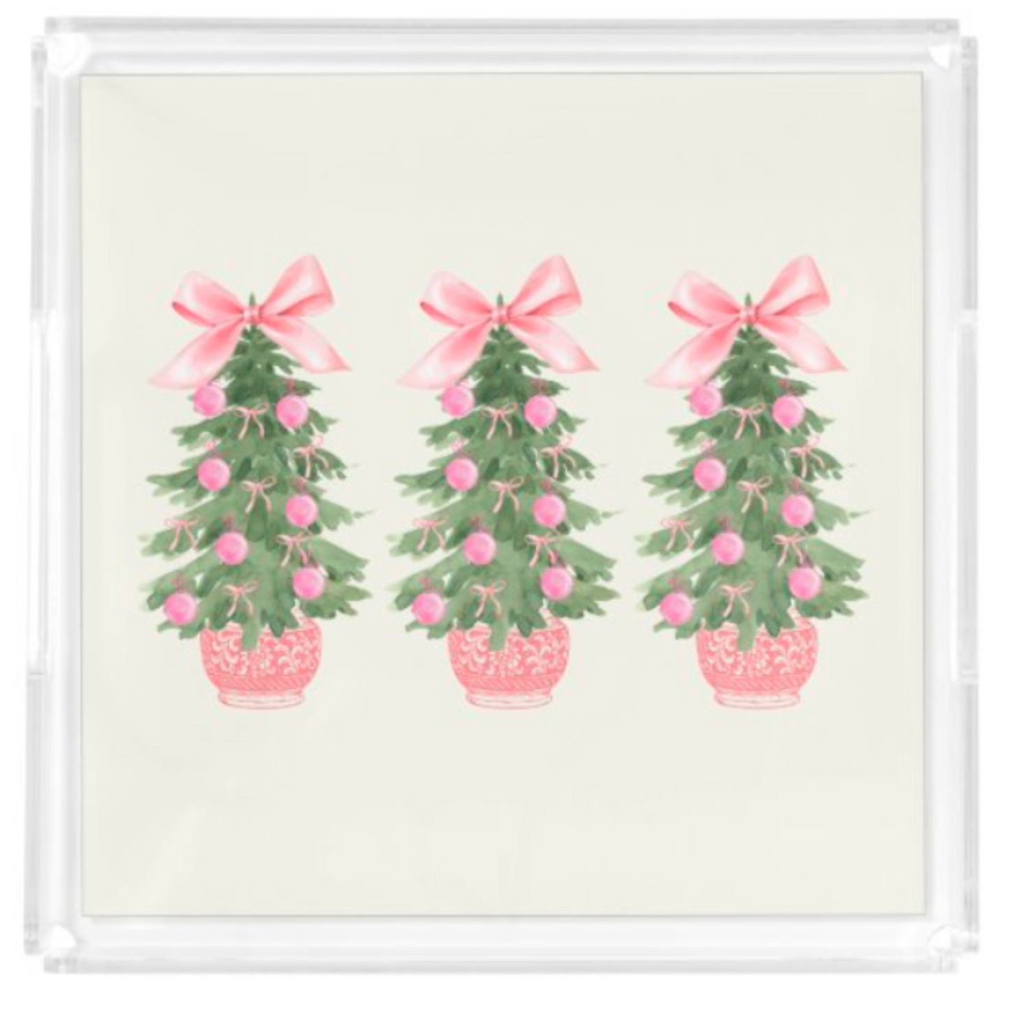 Acrylic Tray Interchangeable Insert Set of 4 - Pick your size - HOLIDAY BUNDLE 2