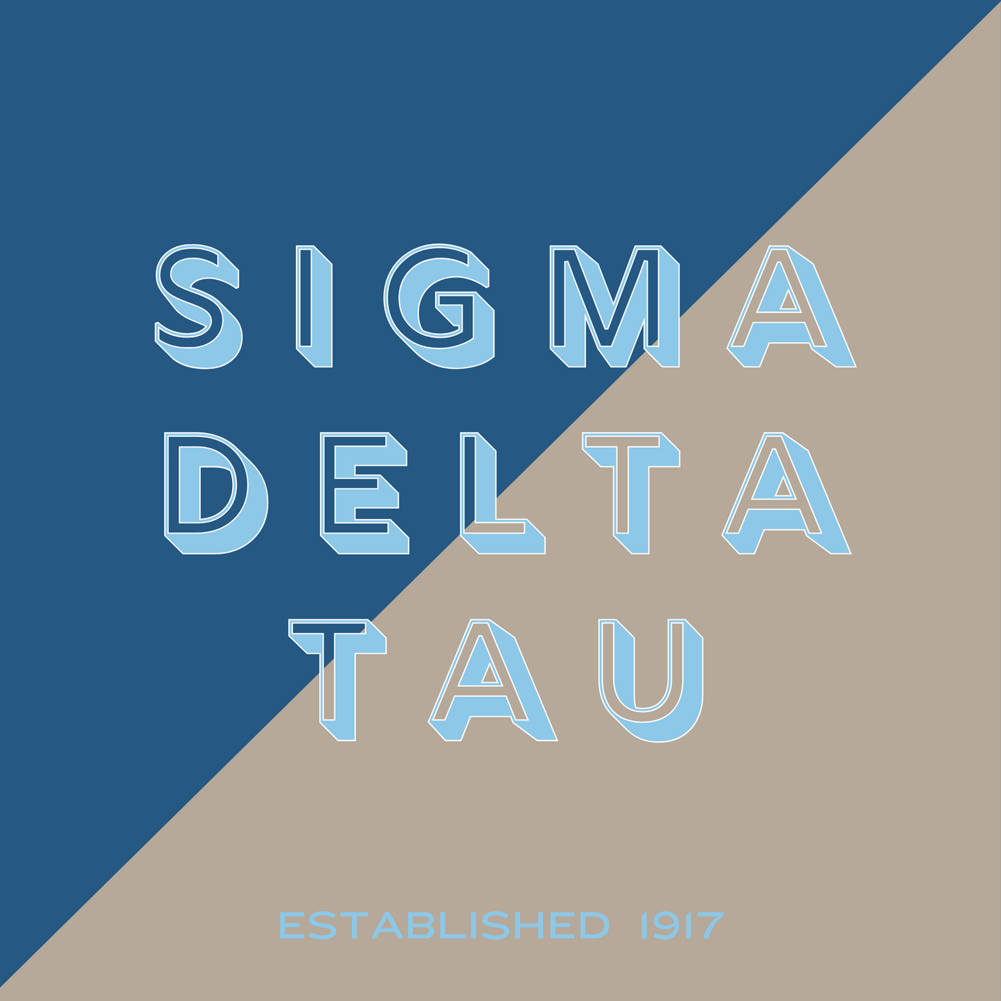Acrylic Tray - Sorority Collection - Sigma Delta Tau - DUO COLOR