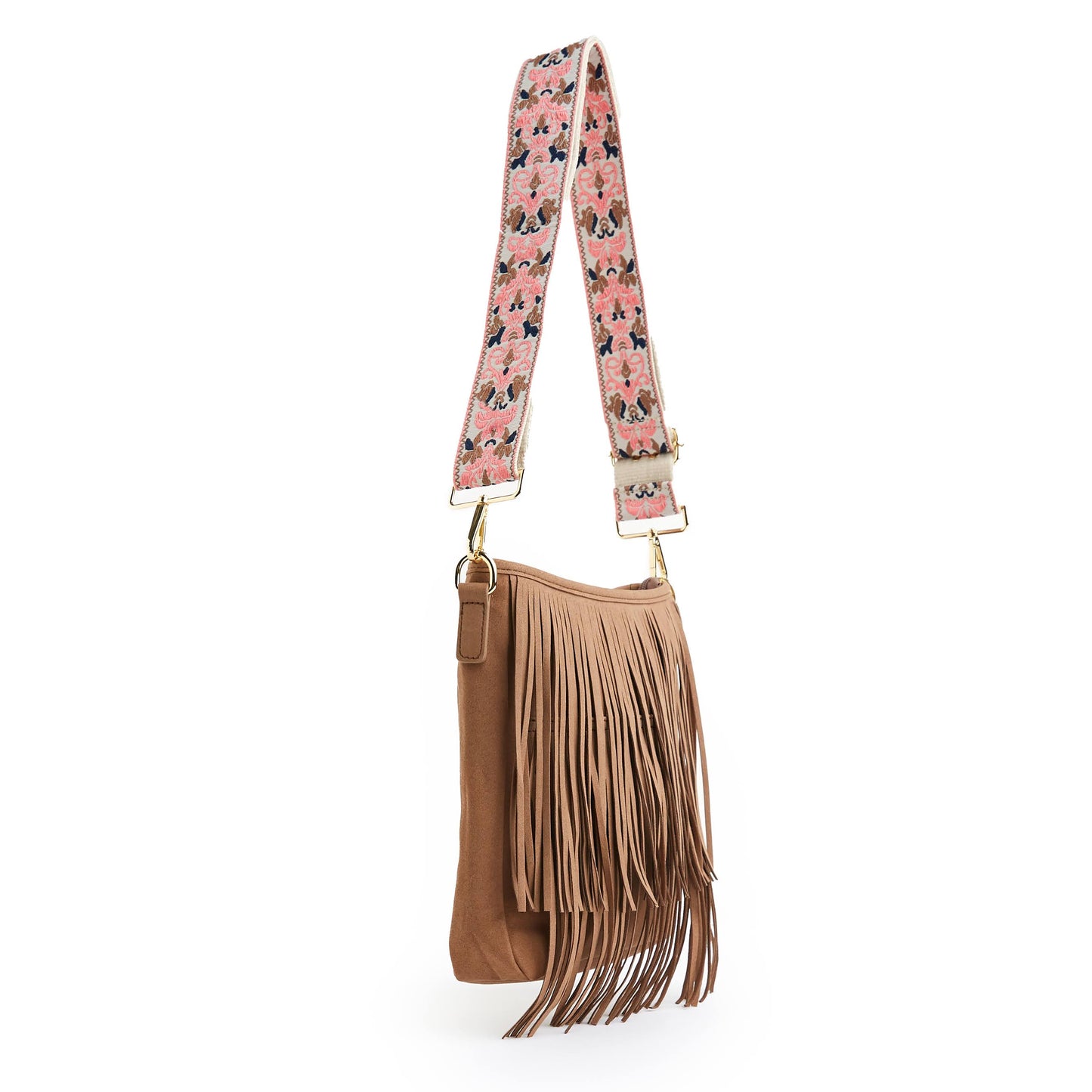 Kelce Influencer Style Vegan Fringe Bucket bag - Strap not included