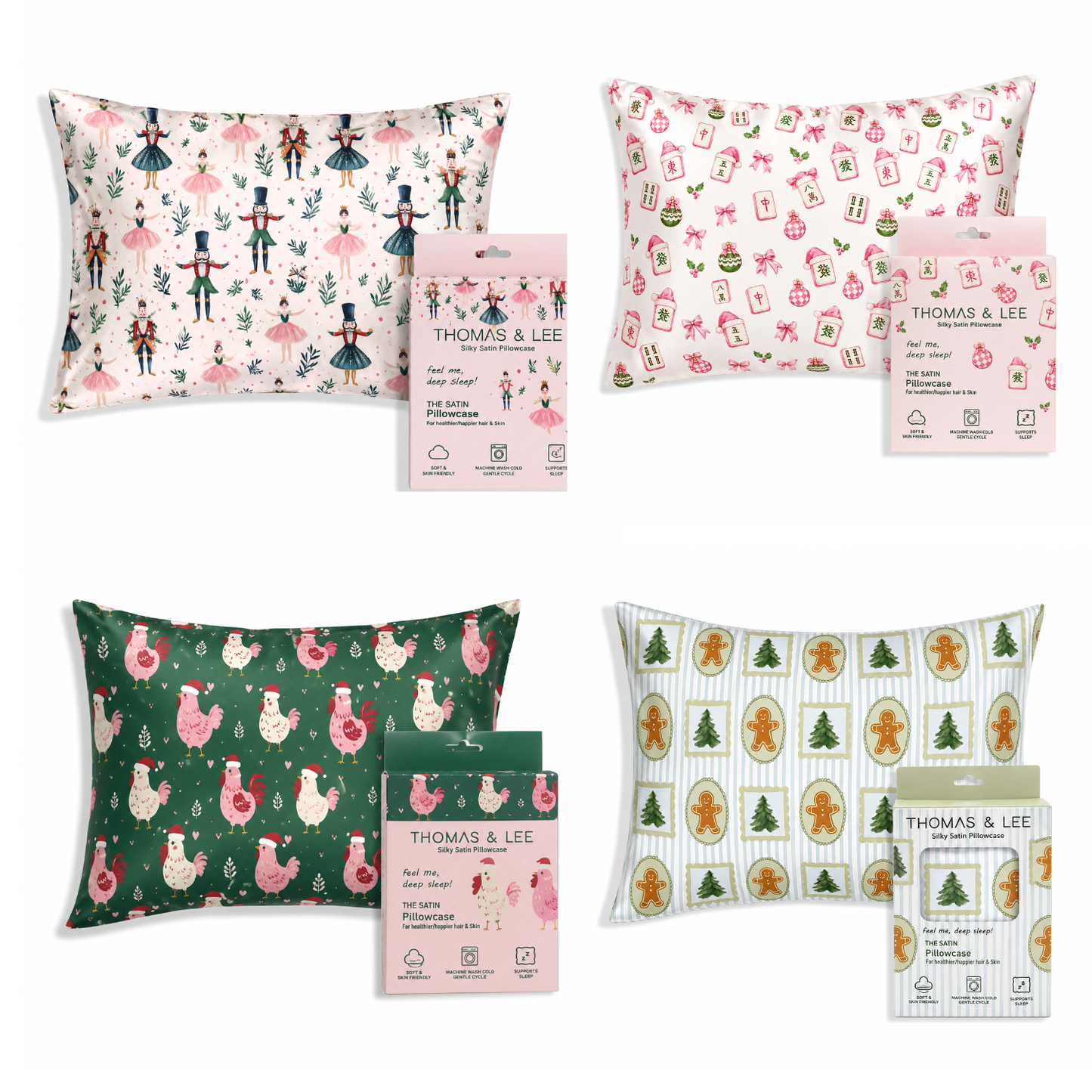 PREORDER Silky Satin Pillowcase PREPACK– Holiday Collection SHIPS 9/01