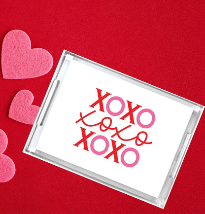 Acrylic Serving Tray - LOVE Collection - XOXO