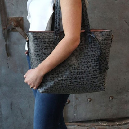 Jane Leather Perforated Large Tote