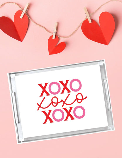 Acrylic Serving Tray - LOVE Collection - XOXO