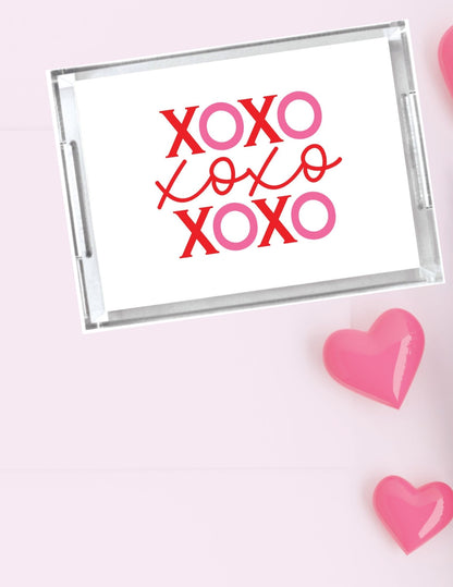 Acrylic Serving Tray - LOVE Collection - XOXO