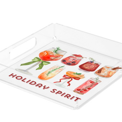 Acrylic Serving Tray - HOLIDAY COLLECTION - Holiday Spirit