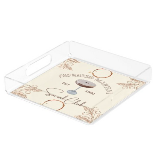 Acrylic Serving Tray - Cocktail Collection - ESPRESSO MARTINI