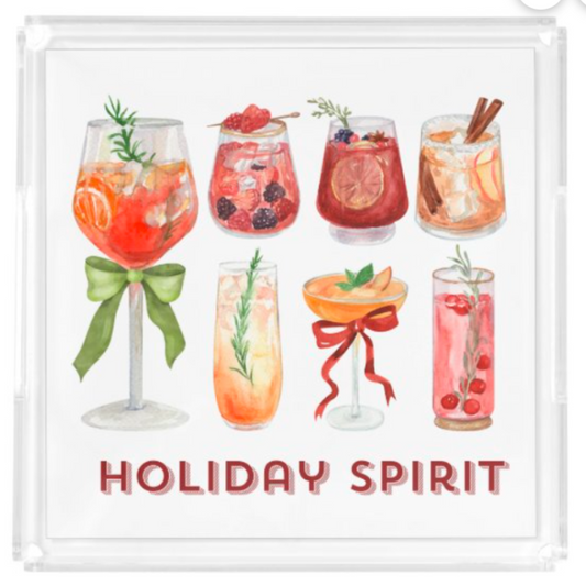 Acrylic Serving Tray - HOLIDAY COLLECTION - Holiday Spirit