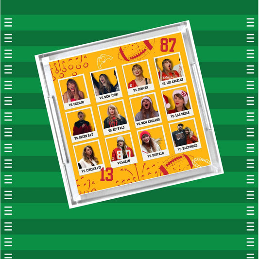 Super Bowl Acrylic Serving Tray - Are you Ready for it? - Yellow Swift TV