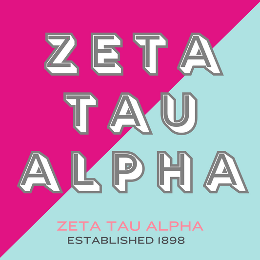Acrylic Tray - Sorority Collection - Zeta Tau Alpha - DUO Colors