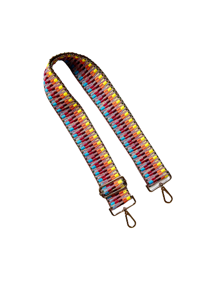 Zigzag Aztec Guitar Strap - 3 colors Available