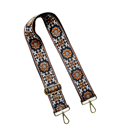 Embroidered Guitar Straps - Assorted Prints + Florals - 10 Available