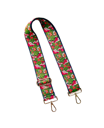 Embroidered Guitar Straps - Assorted Prints + Florals - 10 Available