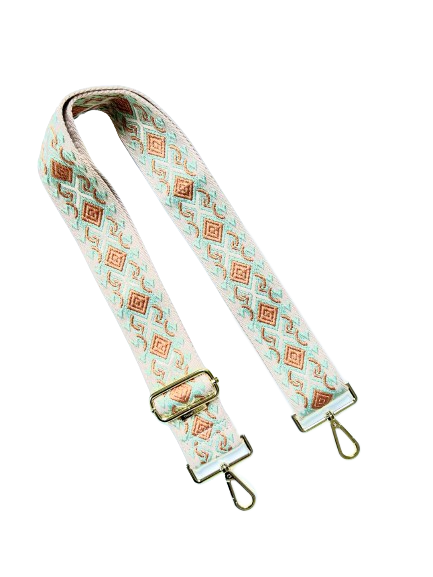 Aztec Diamond Guitar Purse Strap - 9 Colors Available