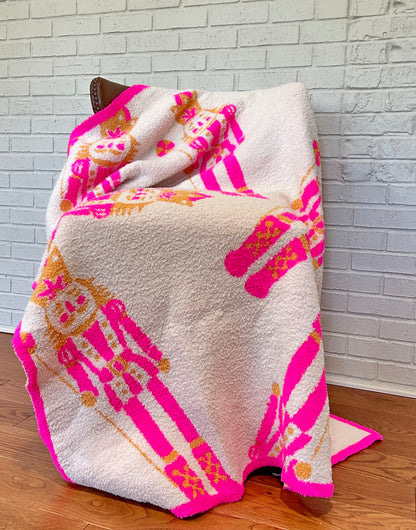 SOLD OUT Pink Nutcracker Luxe Throw Blanket