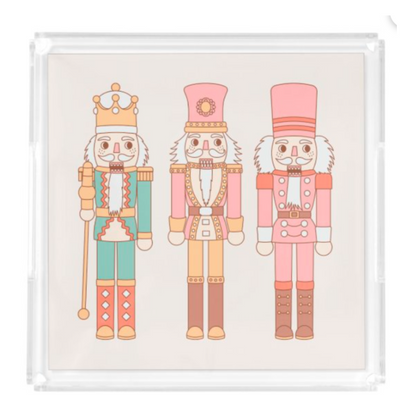 Acrylic Serving Tray - HOLIDAY COLLECTION - Nutcrackers