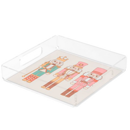Acrylic Serving Tray - HOLIDAY COLLECTION - Nutcrackers