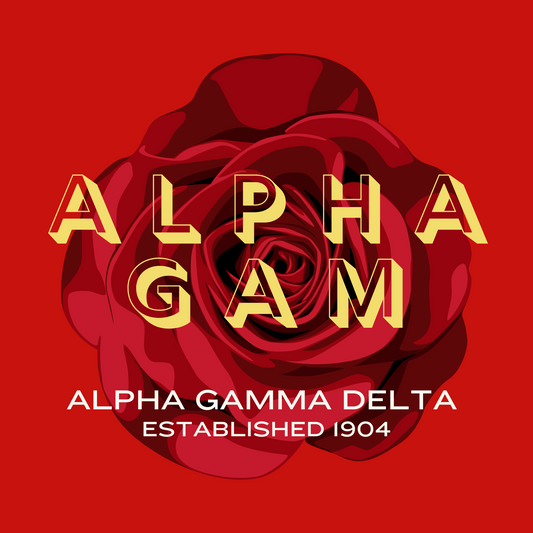 Acrylic Tray - Sorority Collection - ALPHA GAMMA DELTA - Rose