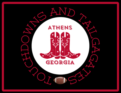 Acrylic Serving Tray - Gameday Boots Ready - ATHENS GEORGIA