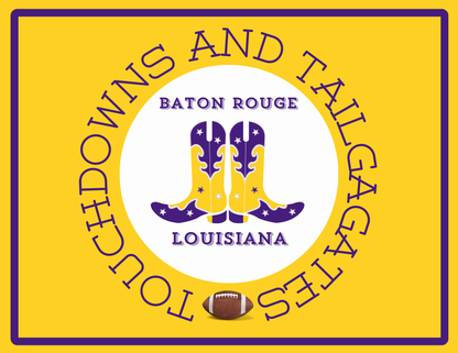Acrylic Serving Tray - Gameday Boots Ready - BATON ROUGE LOUISIANA