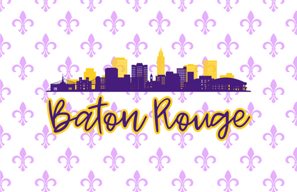 ART ONLY - Baton Rouge LOUISIANA LSU Collection - GAMEDAY 8.5x11 SMALL