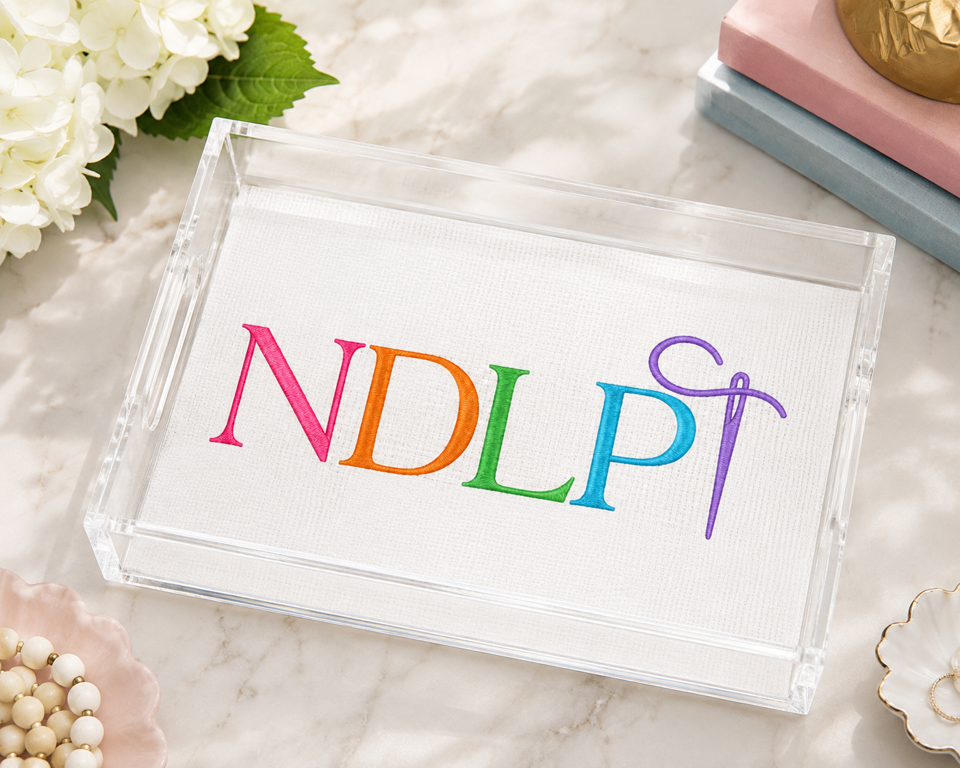 Needlepoint Acrylic Trays - 2 Designs Small 8.5 X 11