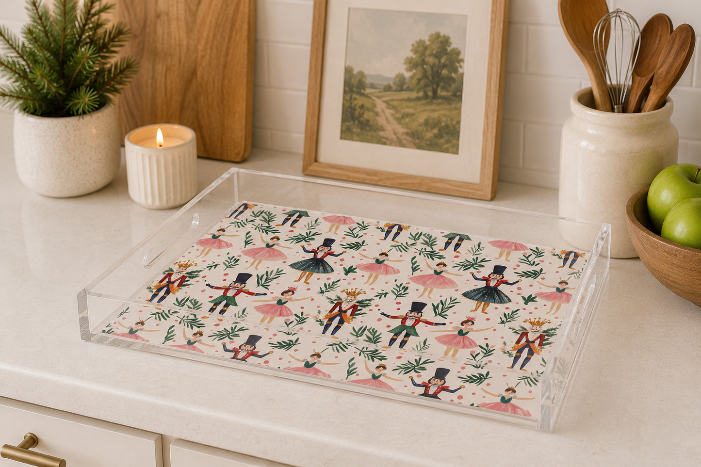 Holiday Collection Acrylic Trinket Tray – 5” x 7”